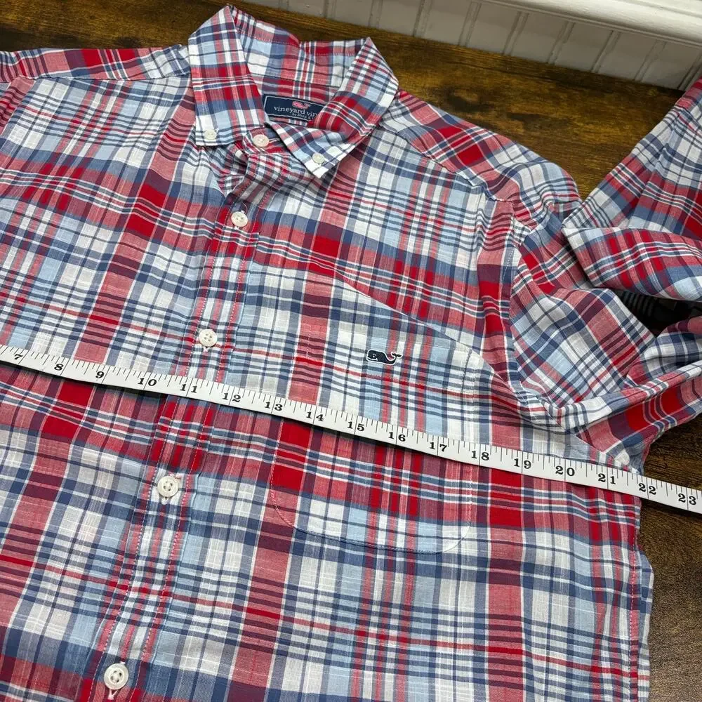 Vineyard Vines Mens Size M Classic Fit Tucker Shirt Button Up‎ Cotton Plaid